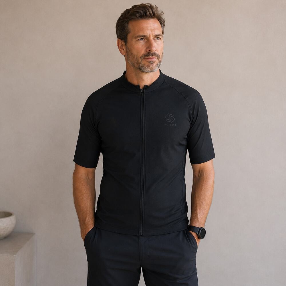 Intelliskin Black Men's  Foundation Recovery Zip Shirt 2XL